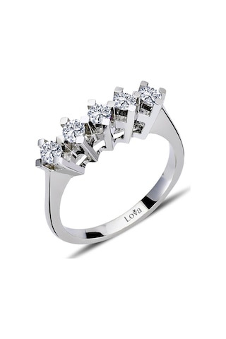 Lova F Renk 0,60 Karat Pırlanta Beştaş Yüzük - IDL Sertifikalı