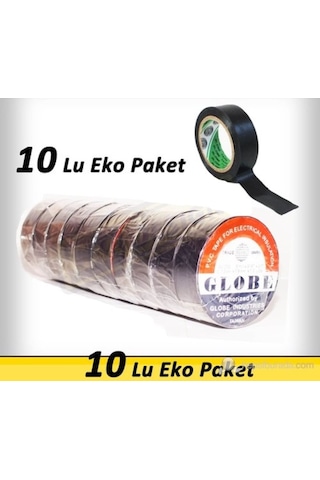 10 Adet Globe Elektrik Izolasyon Bandı / Izole Bant (Tüm Renkler)