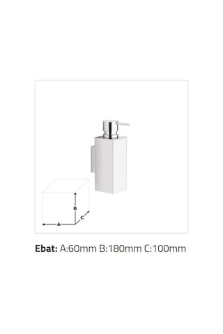 Sonia - Kare Sıvı Sabunluk 0,25 Litre Krom - 71569- Diğer