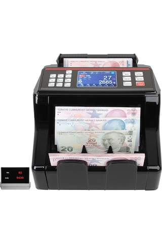 Sigma SC7520B Karışık Para Sayma Makinesi, TL Karışık, Euro ve Usd Adet Sayım + Müşteri Ekranı