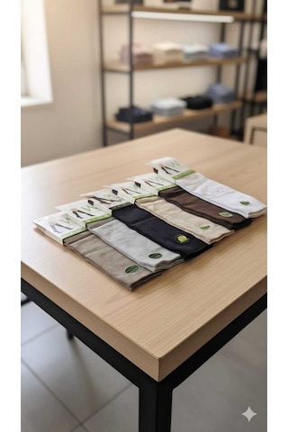 Bambu Dizaltı Çorap 6'lı Paket Beyaz