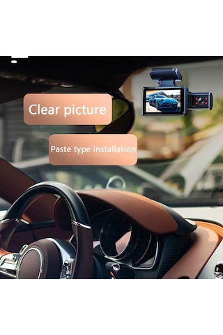 Samdoo "170 Geniş Açılı Çift Lensli Araç Kamerası - 1080p Full Hd Gece Görüşlü Park Modu Desteği"