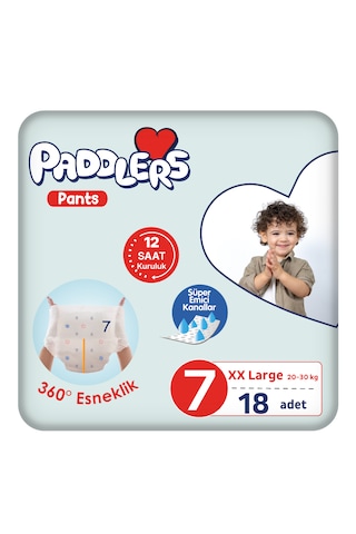 Külot Bebek Bezi 7 Numara (20-30 Kg) XX-Large 18 Adet - Eko Paket, Sızdırmaz