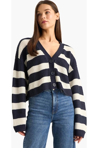 Defacto Regular Fit V Yaka Hırka Z8539az25wnnv207 Lacivert