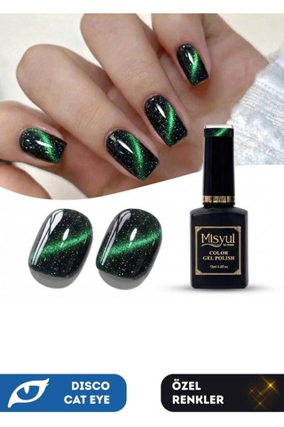 Misyul Uv Led Kalıcı Oje Nail Art 15 Ml Dynamic Disco Cat Eye Dc12