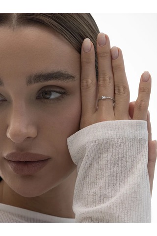 Sılverme 925 Gümüşten İnce Gümüş Boğum Yüzük 363214504 Gri