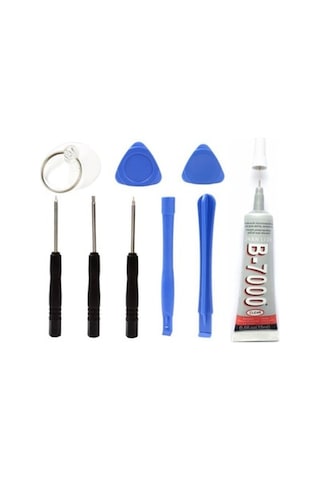 Telefon Tamir Seti 8 Parça Tornavida Seti+B7000 Yapıştırıcı 15Ml (549429763)