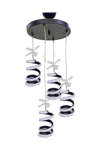 Rüzgar Led Avize 4lü Sarkıt Model Avize Siyah