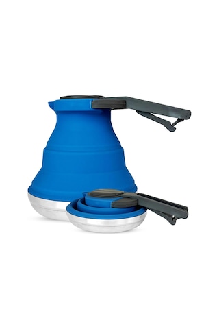 Katlanabilir Kamp Su Isıtıcısı 1,5 L Silikon Ve Paslanmaz Çelik - Gazlı Ocak Su Isıtıcısı, Kaynar Su İçin Katlanabilir Su Isıtıcısı. Gazlı Ocak İçin Taşınabilir Gazlı Su Isıtıcısı Çok Renkli