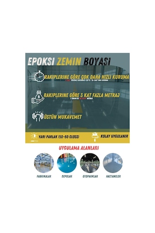 Pamukkale 4530 Solventli Epoksi Zemin Boyası 21 Kg Turuncu Ral 2004 Diğer