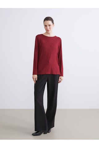 Lcw Everyday Bordo Bisiklet Yaka Puantiyeli Kadın Body