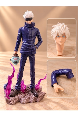 Özel Seri Dekoratif Biblo Jujutsu Kaisen Satoru Gojo Anime Figür 33 Cm