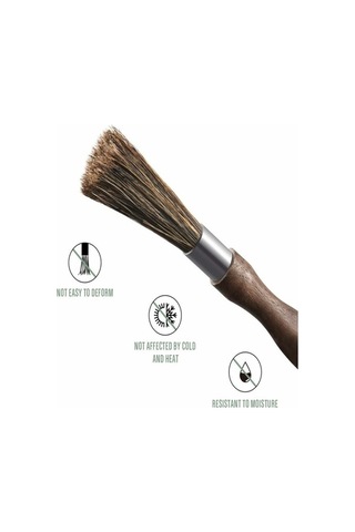 Besthome1 Kahve Öğütücü Temizleme Fırçası Doğal Domuz Kılı Ceviz Saplı Askılı Dikey