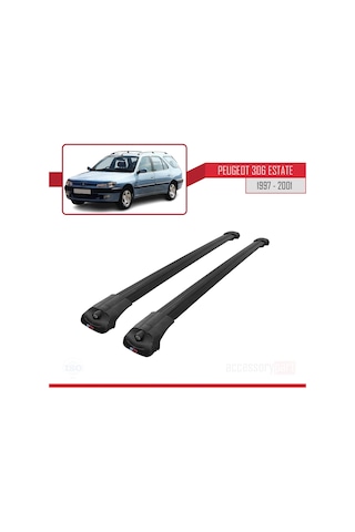 Peugeot 306 Estate 1997-2001 Arası İle Uyumlu Ace-1 Ara Atkı Tavan Barı Siyah