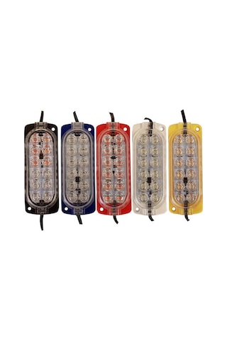 12 Volt 12 Ledli 2.4 Watt Animasyonlu Modül Kırmızı-Mavi Çakar