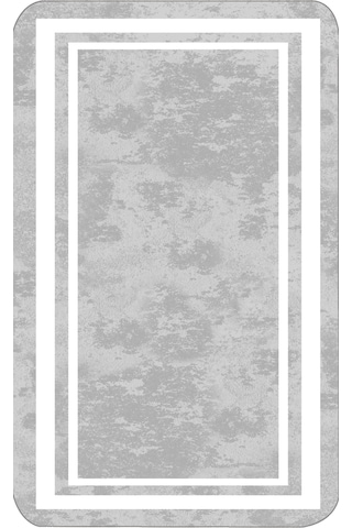 Rovigo Home Baskılı Kaymaz Taban 2 Li Banyo Paspas Takım Rvg5111-100X60-60X50 Gri
