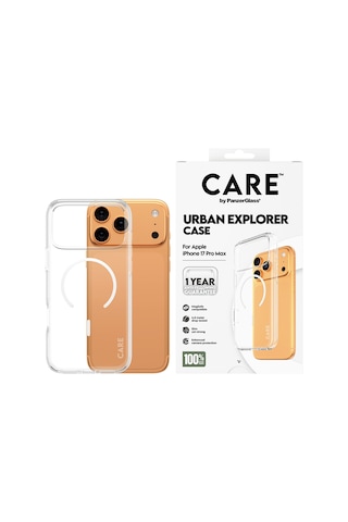 Care By Panzerglass Flagship Apple Uyumlu iPhone 17 Pro Max Transparent Urban Explorer Beyaz Magsafe Kılıf