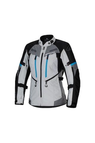 Alpinestars Stella Bogota Pro Drystar Korumalı Kadın Motosiklet Montu Gri Siyah Mavi
