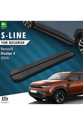 S-dizayn Renault Duster 3 S-line Siyah Yan Basamak 183 Cm 2024 Üzeri A+ Kalite