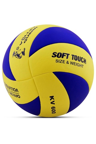 Voleybol Topu Soft Touch Yapıştırma Yumuşak Yüzey 18 Panel 5 Num Lacivert - Sarı