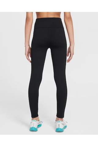 Nike Fz5605-010 One Dri-fıt Yüksek Belli Genç Çocuk Kız Taytı - Siyah