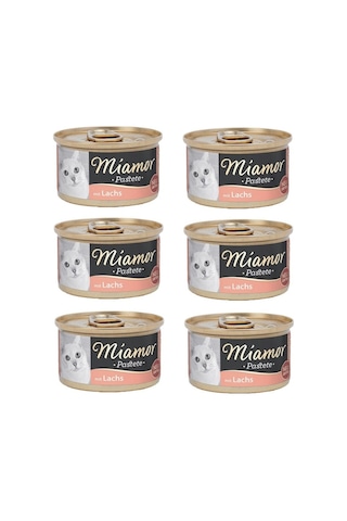 Miamor Pastete Somonlu Tahılsız Konserve Kedi Maması 6 x 85 G