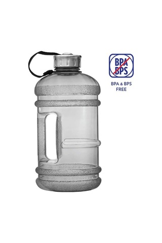 Novahub Büyük Kapasiteli Su Şişesi 2.2l Kulplu Kahramanlık Karıştırıcı Şişe Dış Mekan Fitness Koşu Spor Salonu Antrenmanı Plastik Spor Şişeleri Koyu Gri Koyu Gri