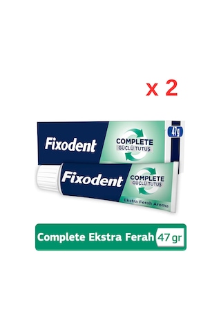 Complete Ekstra Ferah Diş Protezi Yapıştırıcı Krem 47g - 2 Adet