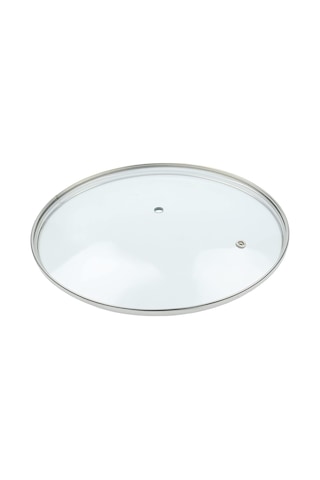 Cam Kapak Metal Çerçeveli Tencere Tava Kapağı 24 CM