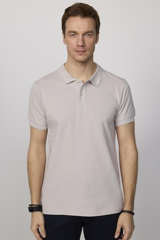 Tudors Erkek Slim Fit Dar Kesim Pamuklu Yumuşak Dokulu Serin Tutan Kumaş Düz Pike Gri Polo Yaka Tişört-30766-Gri