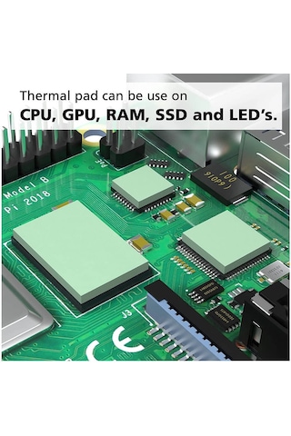 Wozlo 1.0mmx22x70mm Termal Pad M2 Ssd Ngff Nvme 2280 Chipset Soğutucu - 7x2cm - Yeşil - 6w/mk