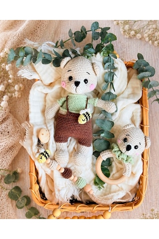 Amigurumi Arılı Ayıcık 3lü Set Unisex Amigurumi Arılı Ayıcık 3lü Set Unisex
