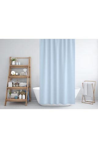 Zethome Jackline Banyo Duş Perdesi 0010 Mavi Çift Kanat 2X120X200 Çok Renkli