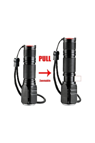 F.B.i F-82 T6 Led Zoomlu 2000 Lm Yüksek Işık Şarjlı Çok Renkli