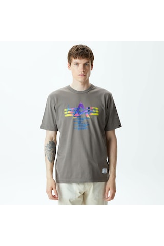 Alpha Industrıes Alpha Industries Alpha Gradient Erkek Gri T-shirt