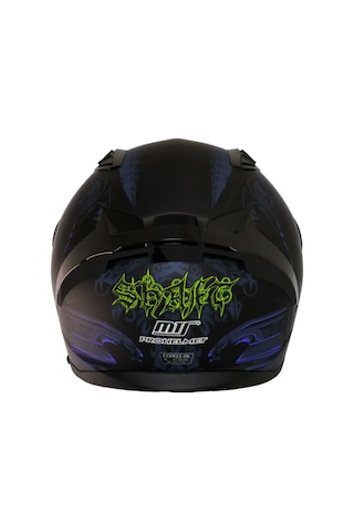 Motosiklet Kaskı Ecer 22.r06 Sertifikalı Double Vizör Full Face Kask Mision Blue Çok Renkli
