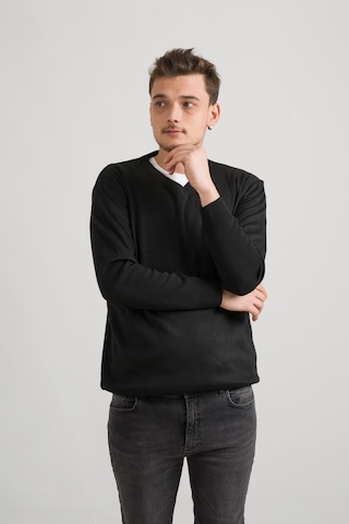 Regular Fit V Yaka Pamuklu Basic Erkek Triko Kazak 001