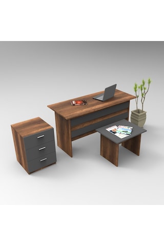 Yurudesign Vario ABC Ofis Büro Masa Takımı Barok-Antrasit VO9-BA