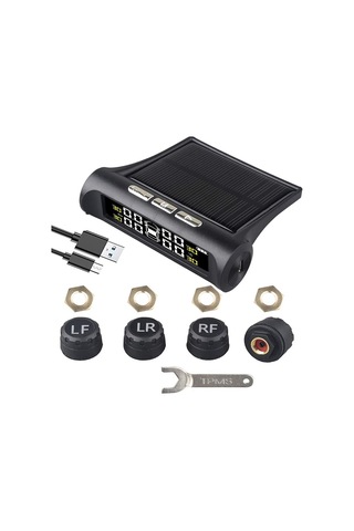 Ayt Powermaster Pm-26964 Solar Dc 5v Araç Lastik Basınç Ölçme İzleme Sistemi Oto Lastik Basınç Göstergesi