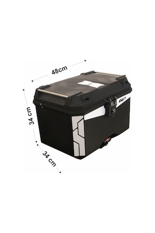 GP Kompozit Universal 45 lt Plastik Motosiklet Çantası Siyah