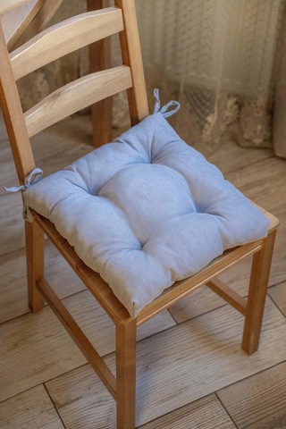 Slavıca Sandalyeye Takılan Bağcıklı Kare Yastık 40x40cm 363124951 Gri