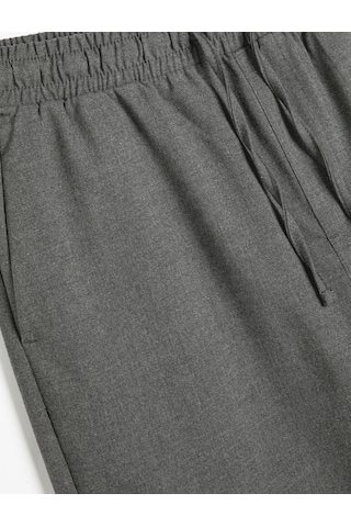 Koton Viskon Karışımlı Beli Bağcıklı Chino Cep Detaylı Eşofman Pantolon Antrasit 5wam40072hw Antrasit