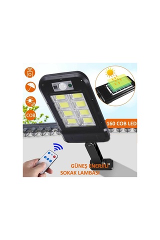 Solar Bahçe Uzaktan Kumandalı 160 Led Solar Bahçe Lambası Teras Çevre Dostu Sensörlü