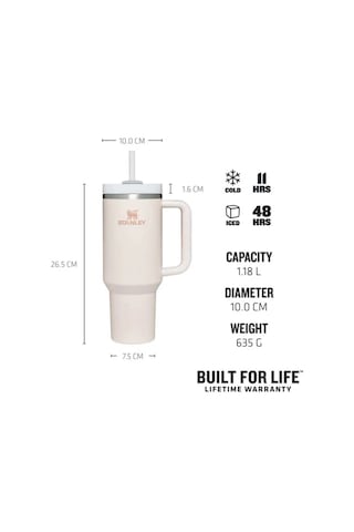 Stanley Quencher Pipetli Termos Bardak 1.18 Lt - Rose Quartz