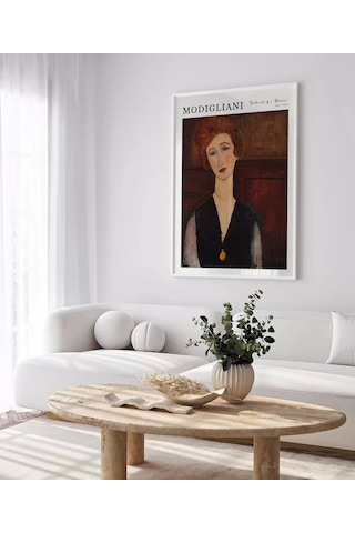Çerçevesiz Poster Modigliani Bir Kadının Portresi