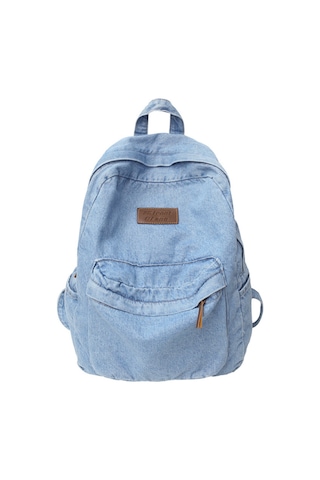 Moveevo Hafif Dayanıklı Jean Materyal Çanta - 32x13x40cm Büyük Hacim, Okul/iş/seyahat İçin Light Mavi Sırt Çantası Çok Renkli