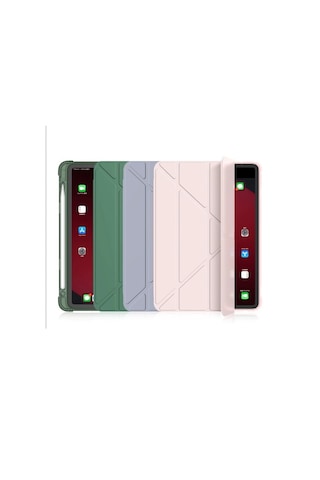 Apple Uyumlu iPad Air 1 9.7 Kılıf Kalem Bölmeli Trifolding Case A1474 A1