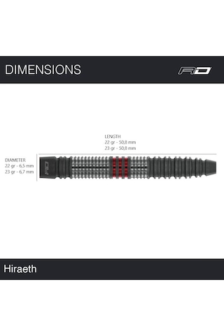Red Dragon Jonny Clayton Hiraeth % 90 Tungsten Çelik Uçlu Dart Oku
