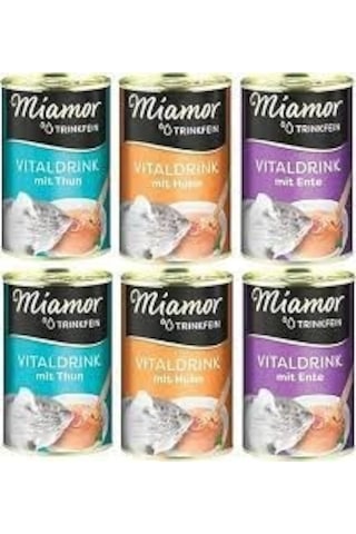 Miamor Ton Balık, Ördek, Tavuk Karışık Kedi Çorbası 6 x135 ML