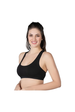 Siyah Mı Emay 1424 Modal Cotton Sporcu Büstiyer Siyah